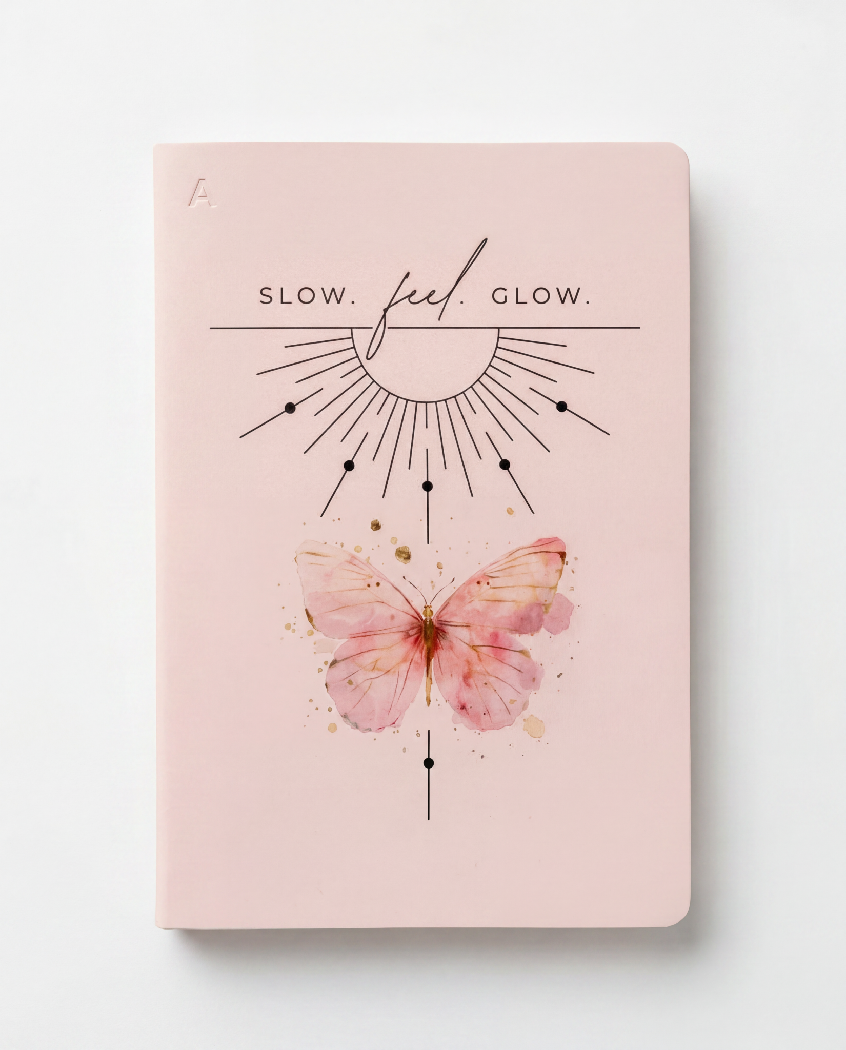 UV-Druck Bruchsal – bedrucktes Journal Buch mit Schmetterling-Motiv